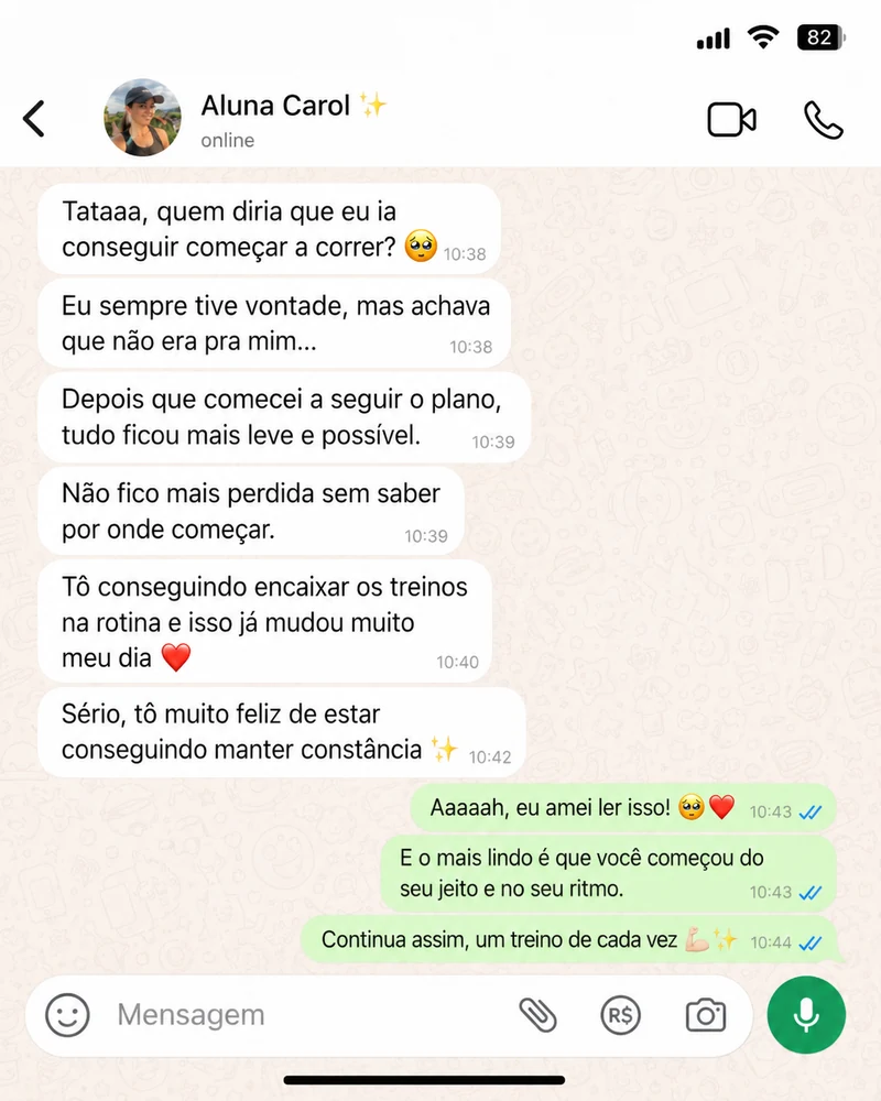 Depoimento de Carol: Começou a correr e conseguiu encaixar os treinos na rotina.